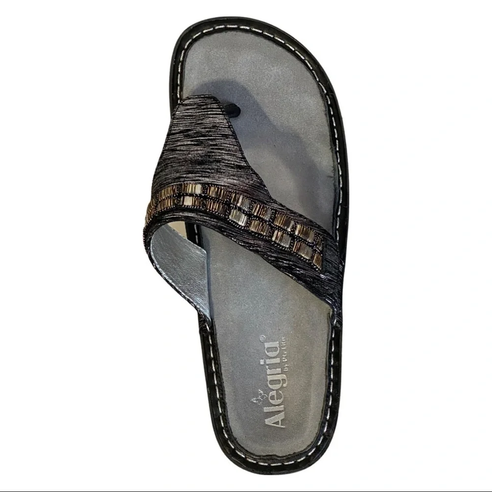 Alegria sandals excellent condition gray and black - Picture 2 of 8
